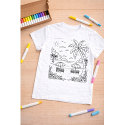 Tshirt à colorier Plage