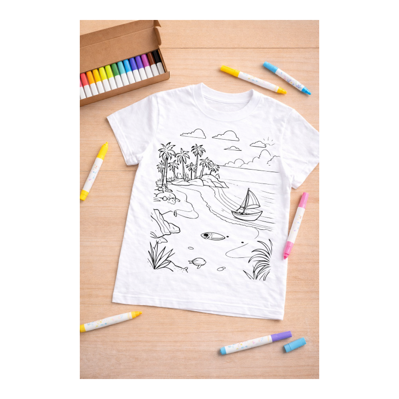 Tshirt à colorier Crique