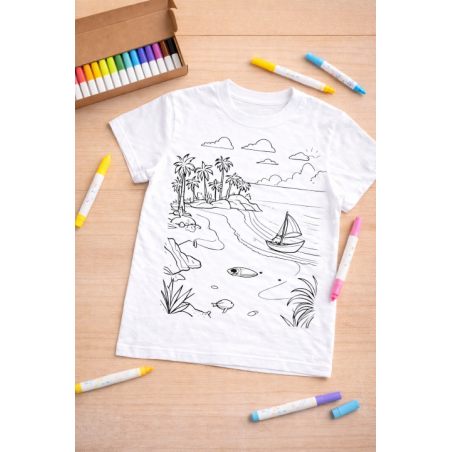 Tshirt à colorier Crique