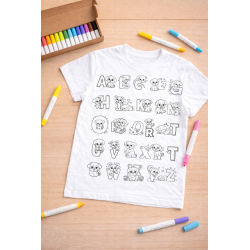 Tshirt à colorier Alphabet