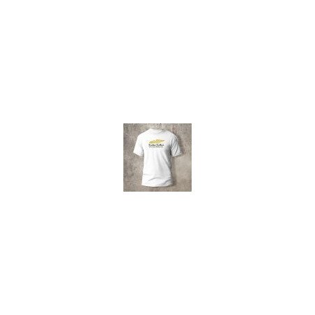 Tshirt Blanc Devant Biker Eagle jaune