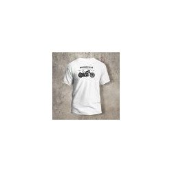 Tshirt Blanc Dos Biker Motorcycle