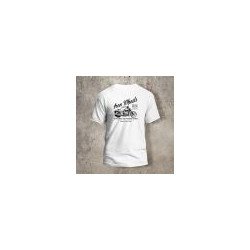 Tshirt Blanc Dos Biker Iron Wheels