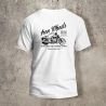 Tshirt Blanc Dos Biker Iron Wheels