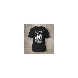 Tshirt Noir Devant Biker Old School Bike