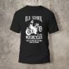 Tshirt Noir Devant Biker Old School Bike