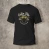 Tshirt Noir Devant Biker Casque 2 Blanc et jaune