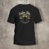 Tshirt Noir Dos Biker Casque 2 Blanc et jaune